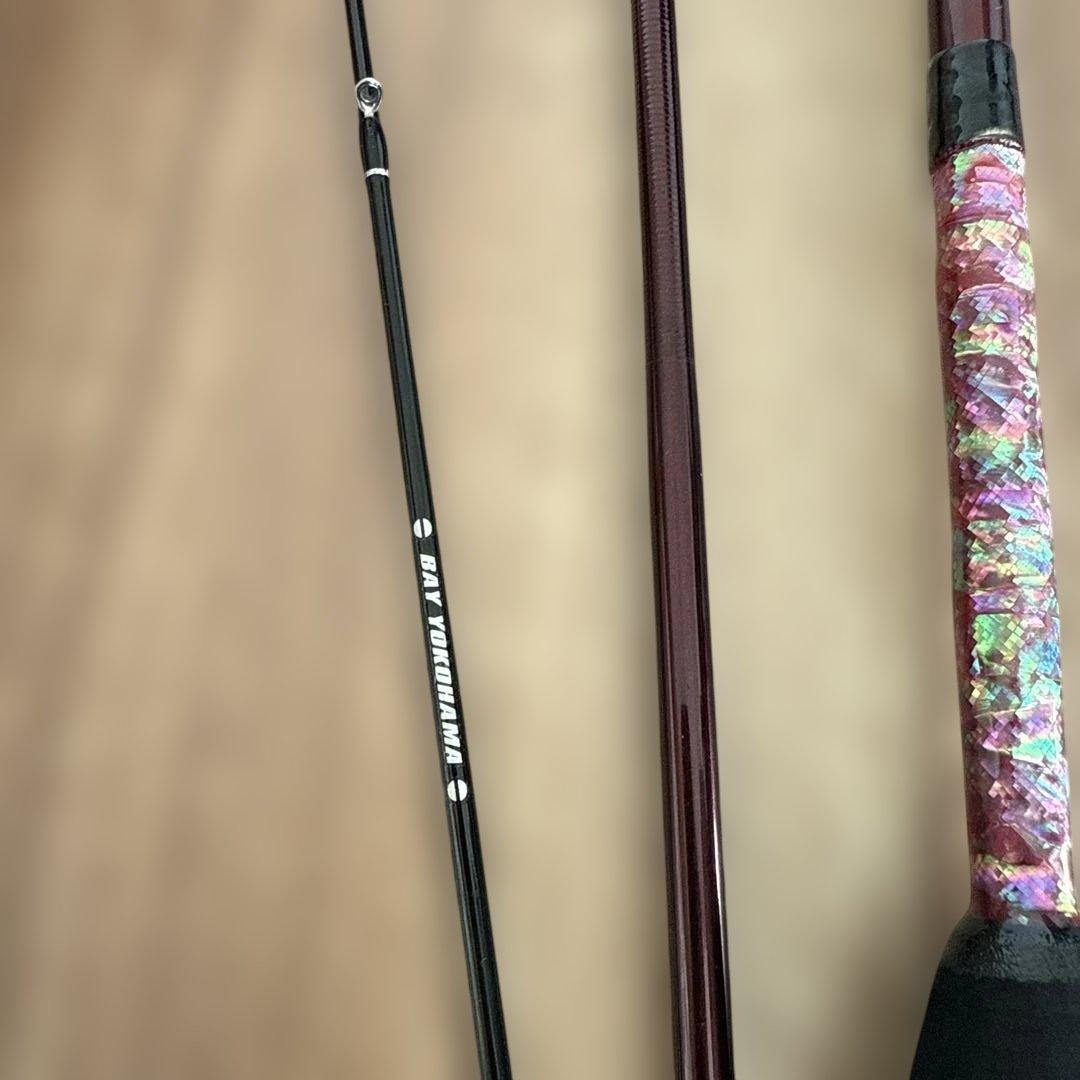 紅月ヘラブナ竿を改造した、カーボン製チヌ竿 2.5 m 3セクション