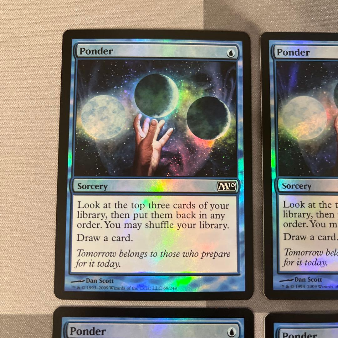 MTG 思案 ponder M10 foil 4枚セット