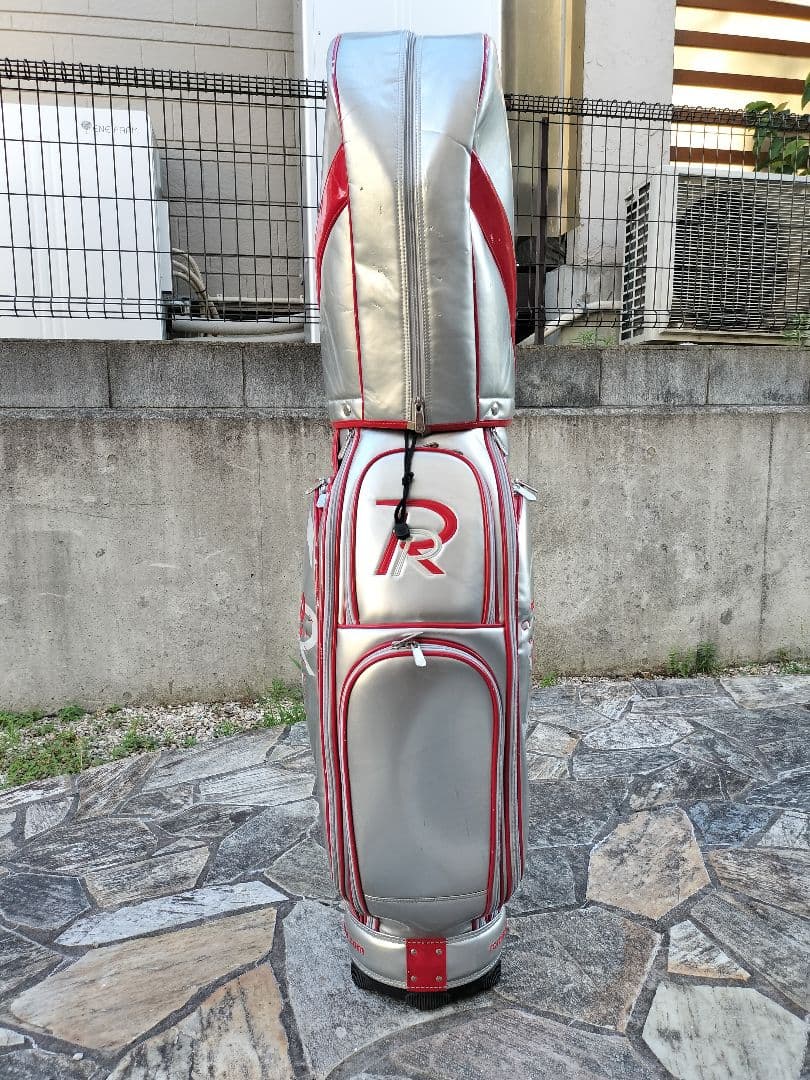 RomaRo シルバー/レッド キャディバッグ