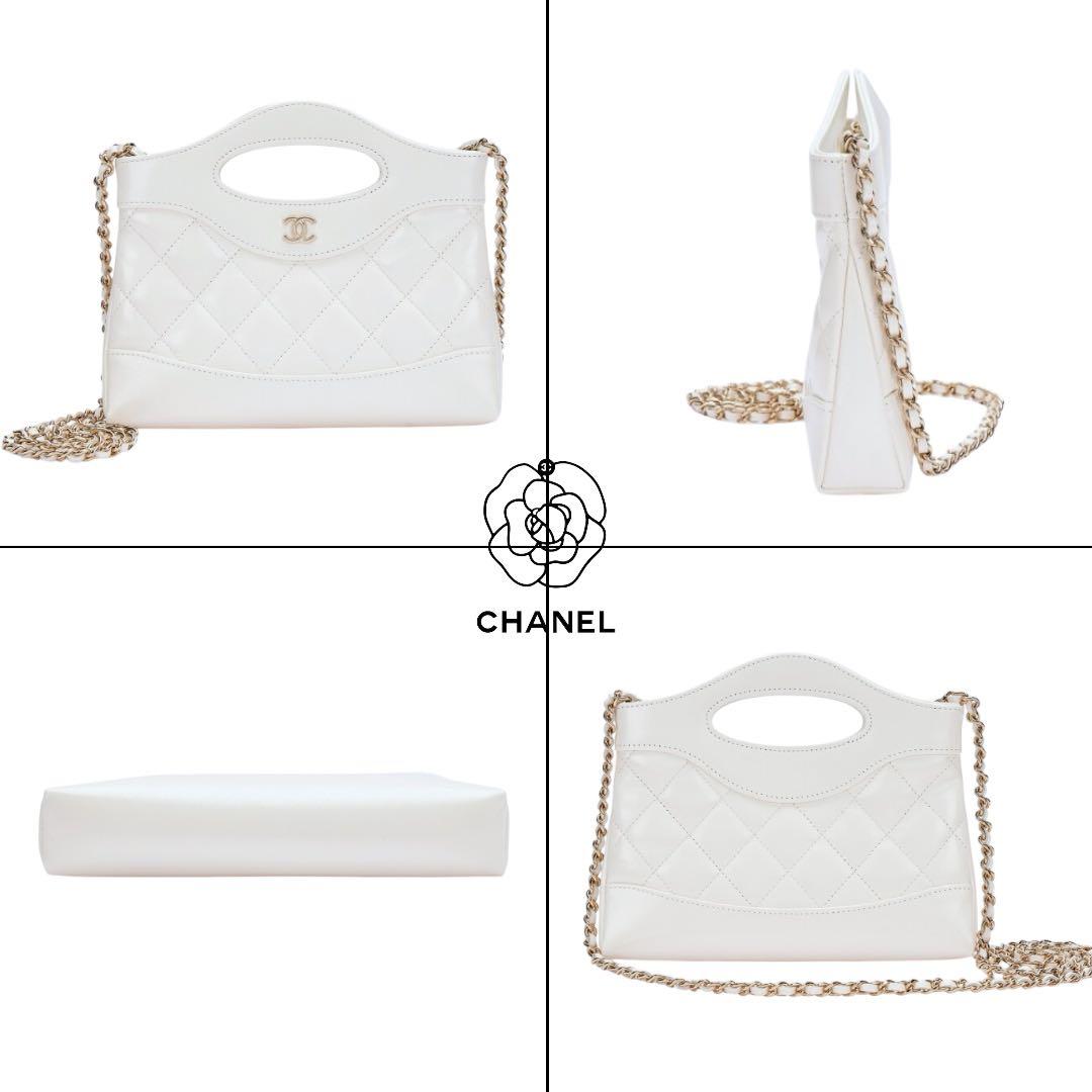 【新品未使用】 CHANEL キルティング ホワイト ショルダー ハンド バッグ