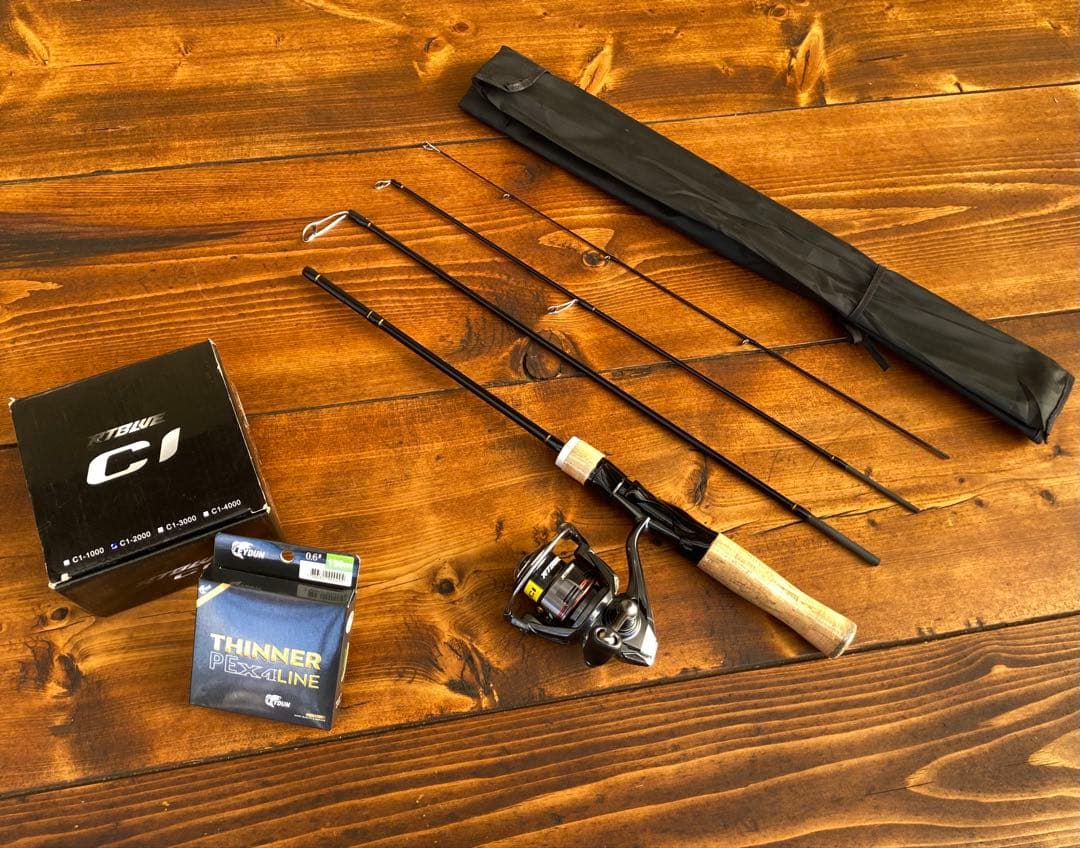トラウトセット　スピニング　パックロッド　604UL 523UL 長さ調節可能