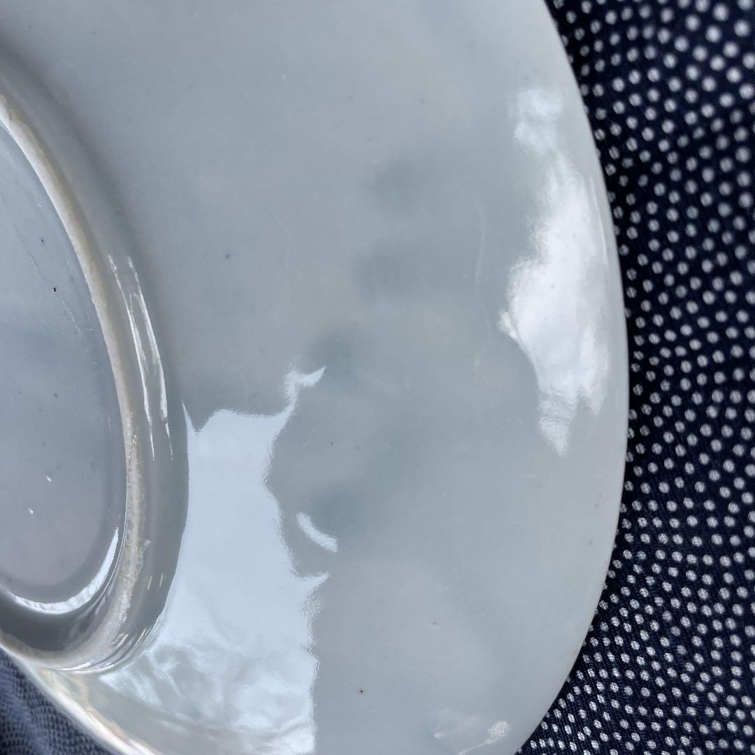 7寸染付絵皿　山水画　骨董品