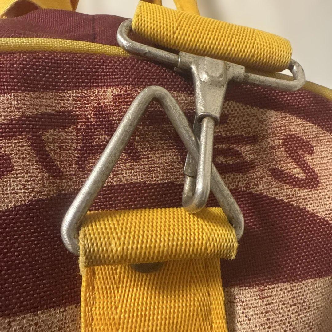 VANS ボストンバッグ　ドラムバック　 バーガンディ/イエロー