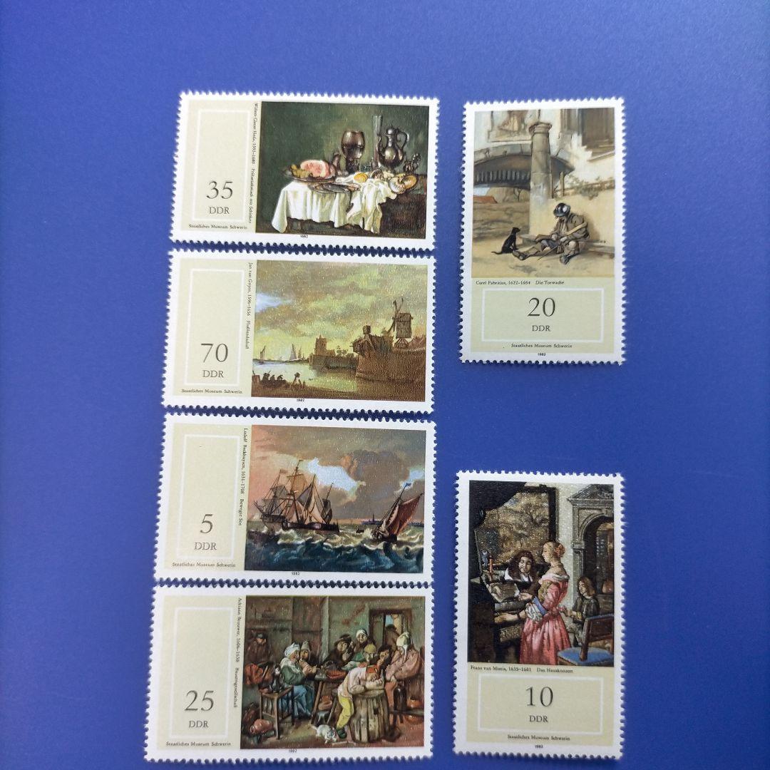 3857 外国切手 ドイツ 1982年 17世紀の絵画 6種完 未使用