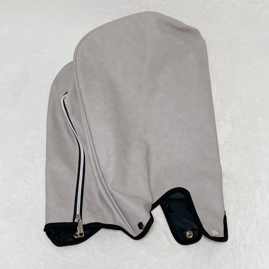 美品　AXEL　スタンド付キャディバッグ　グレージュ　9型　6分割　PUレザー