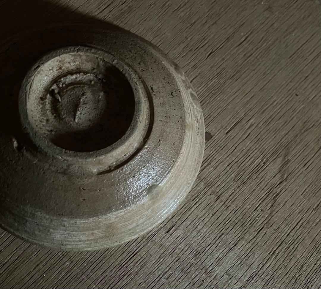 10cm 李朝 刷毛目 ぐい呑 ◆酒器 骨董 古道具 茶碗 古道具 アンティーク