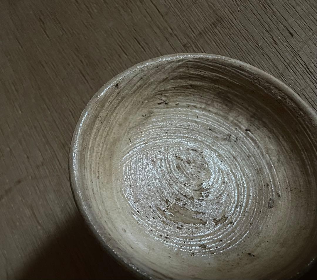 10cm 李朝 刷毛目 ぐい呑 ◆酒器 骨董 古道具 茶碗 古道具 アンティーク