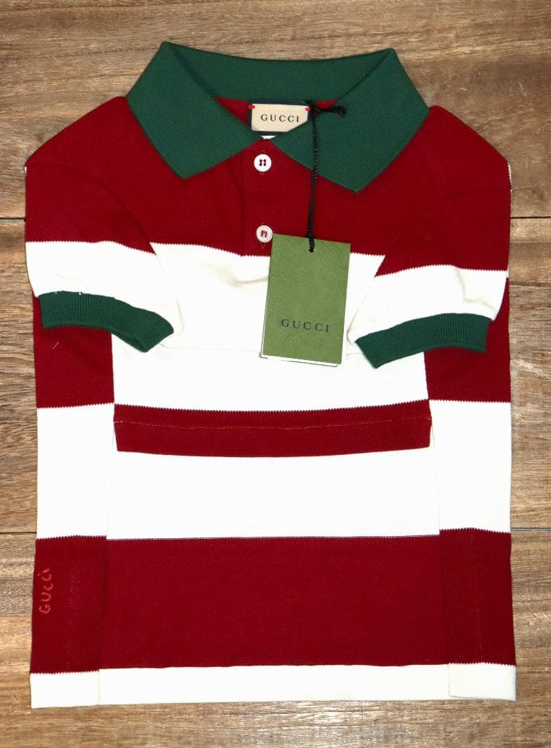 新品 GUCCI ペットコレクション ビッグストライプシャツ (Lサイズ)　Ⓗ