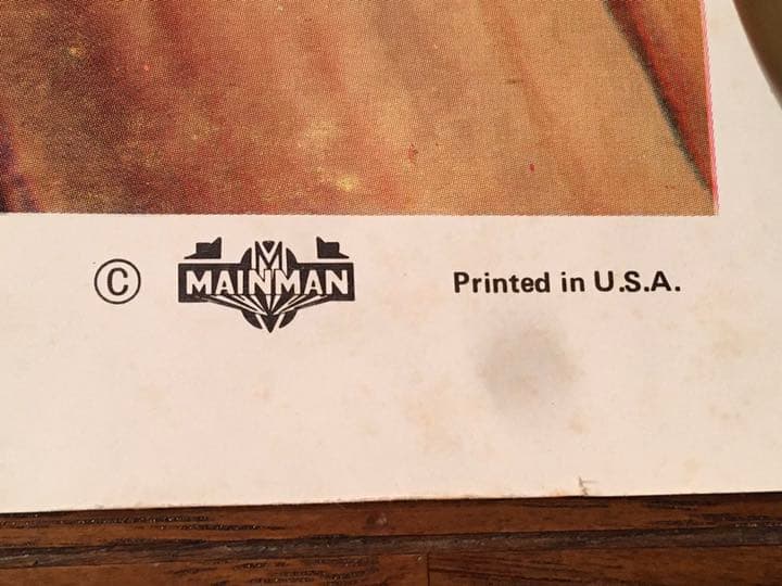 ビンテージ 70s デヴィッドボウイ ダイアモンドの犬 ポスター デッドストック