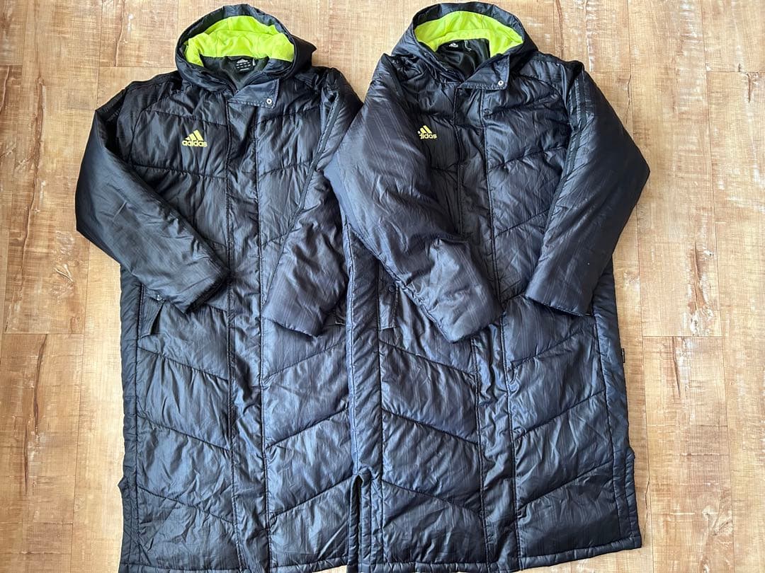 アディダス　adidas ベンチコート　LとLL 2枚セット　ダウン　ブルゾン