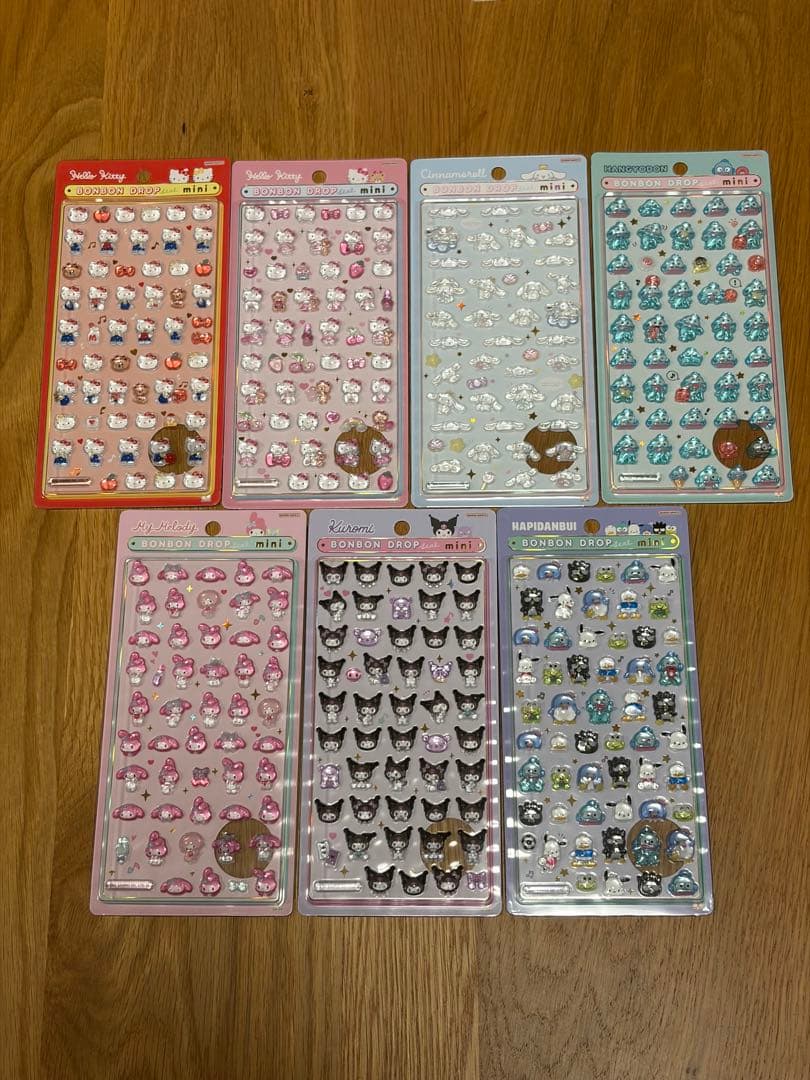【正規品】サンリオボンボンドロップシール7枚セット