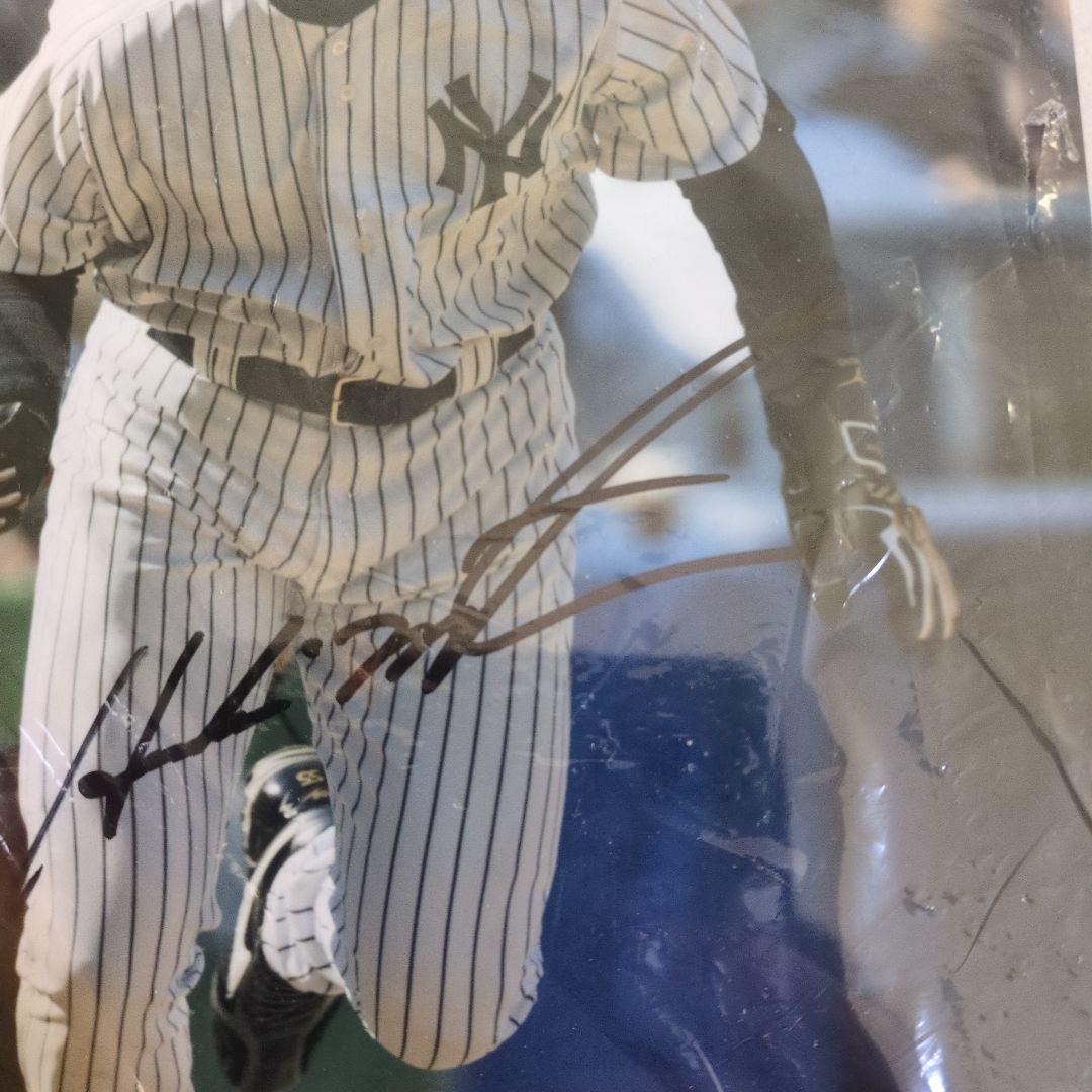 松井秀喜　ヤンキース　直筆サイン入り写真　サインボール　鑑定書つき