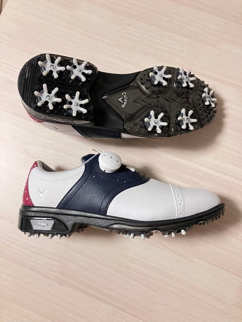 Callaway ゴルフシューズ 女性用 ホワイト/ネイビー