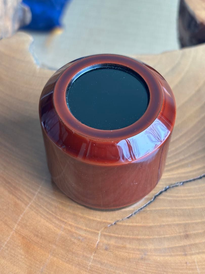 中村宗悦作 「流水に紅葉」唐戸面長棗 茶道具 共箱