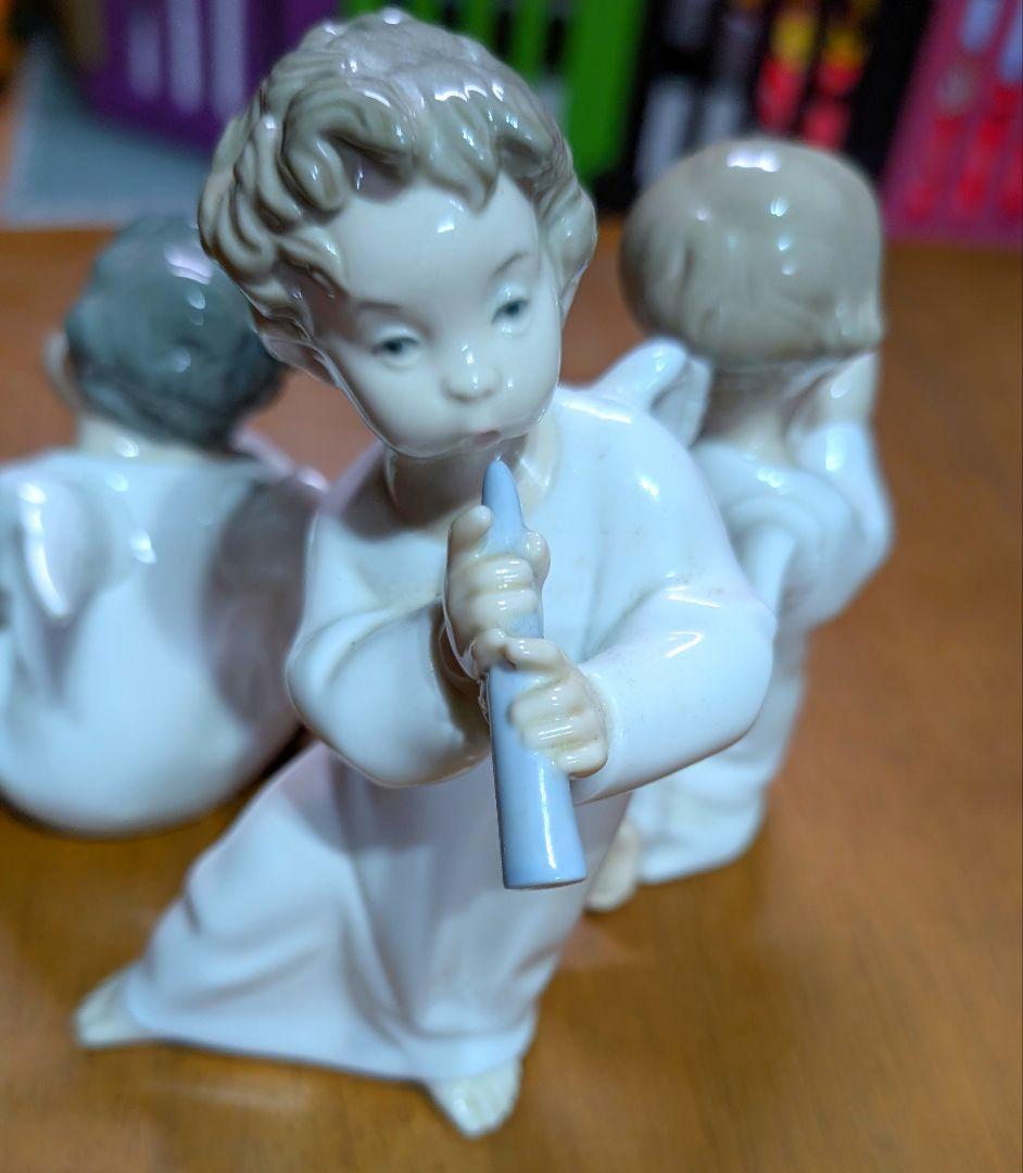 【LLADRO】磁器人形「可愛い考え事」「可愛いお祈り」「可愛いフルート」3体