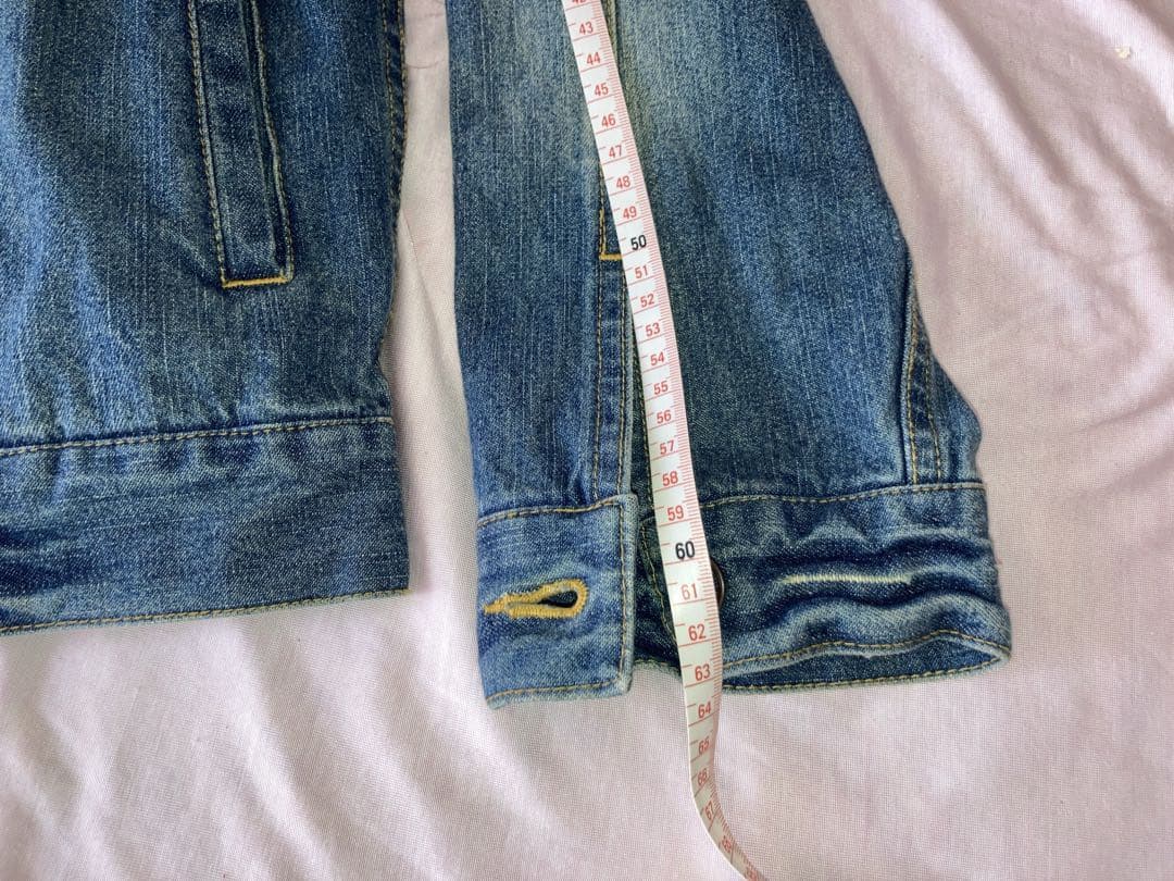 矢沢永吉 デニムジャケット GジャンE.YAZAWA ダメージ ヴィンテージ風