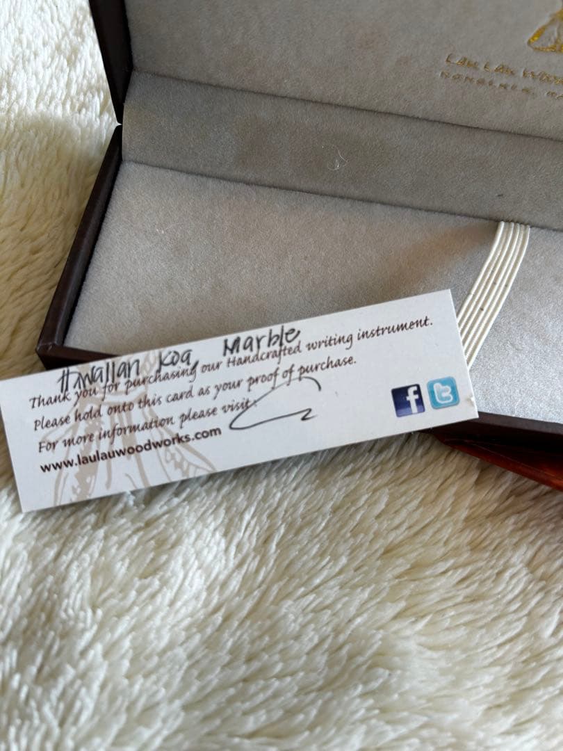 【新品未使用】Lau Lau Woodworksボールペン/ハワイコアウッド