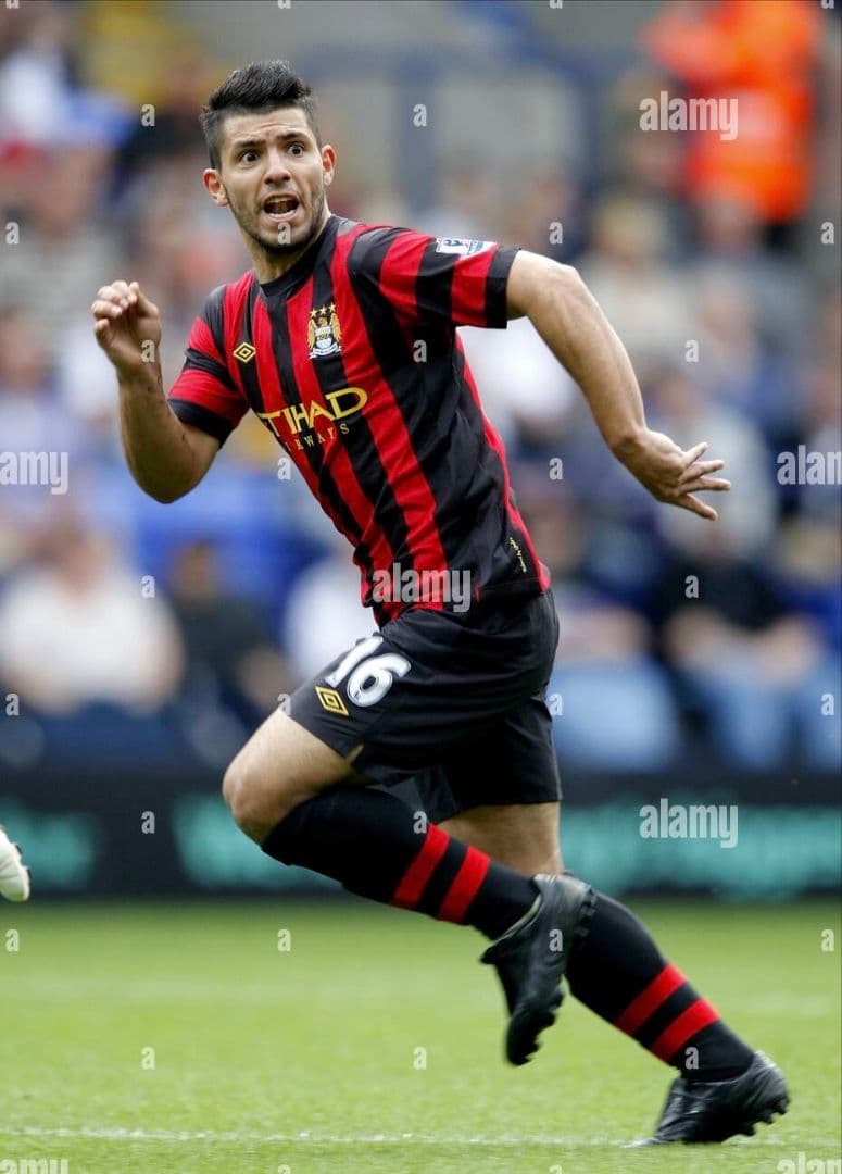 11-12 マンチェスター・シティ　アグエロ　アンブロオフィシャル　ユニフォーム