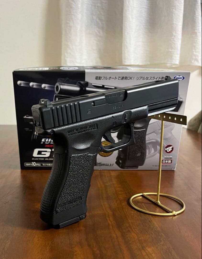 美品　東京マルイ　カスタム品　グロック18C 金属ピニオン　墨入れ　スペマガジン