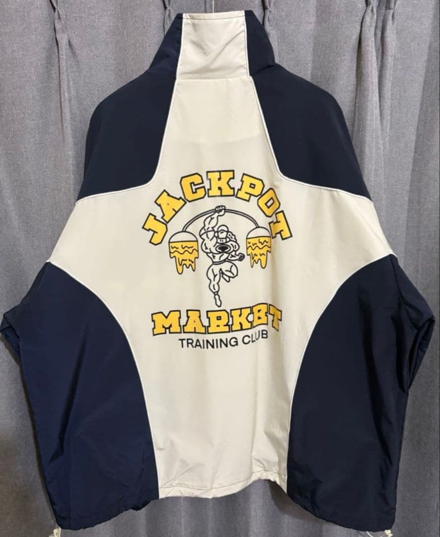 JACKPOT.MARKET レトロジムナイロンジャケット　ホワイト　L 極美品