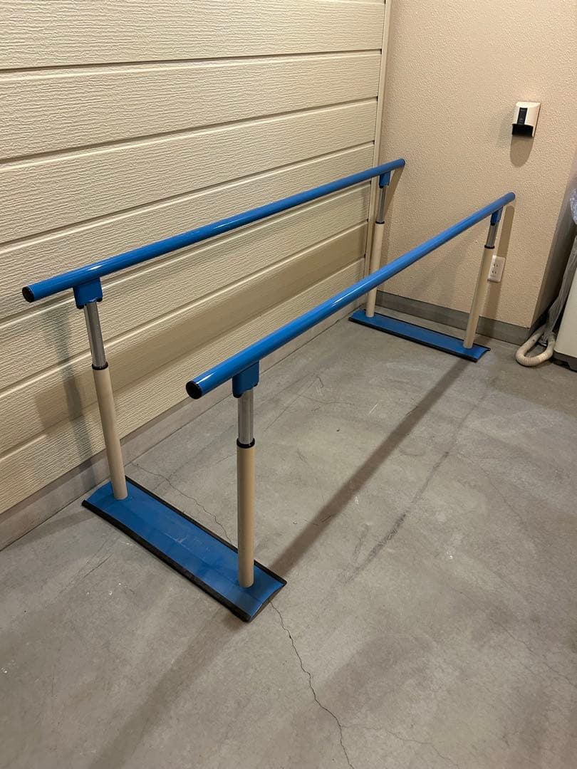 歩行平行棒 2m 高さ調整可能　ブルー