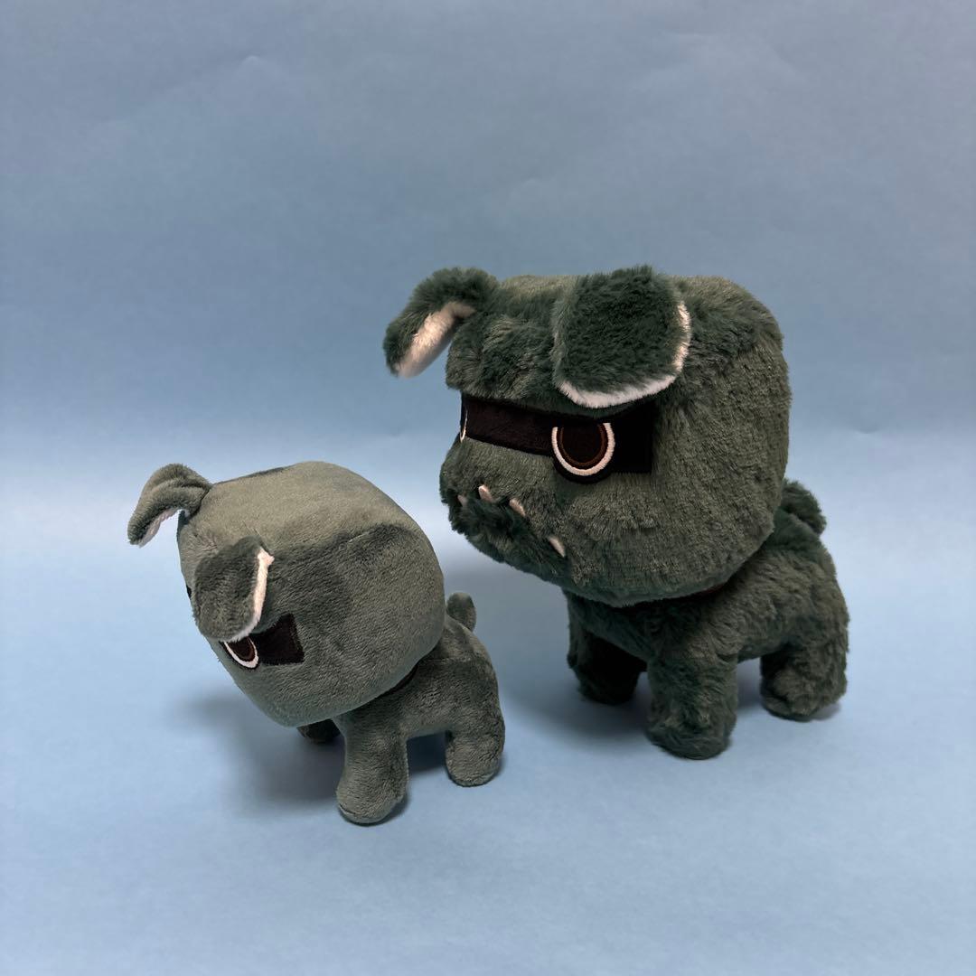 三菱デリ丸　だっこぬいぐるみ1個、手乗りぬいぐるみ1個セット（緑色）