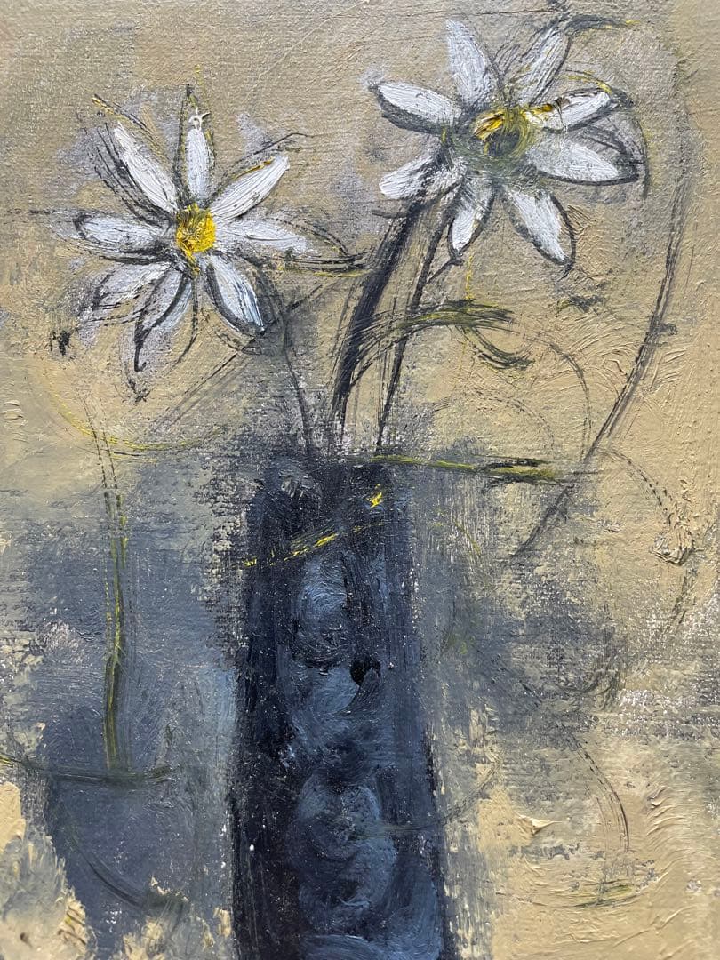 【平松利昭】直筆　SM   油絵　静物画　絵画　画家　額付き