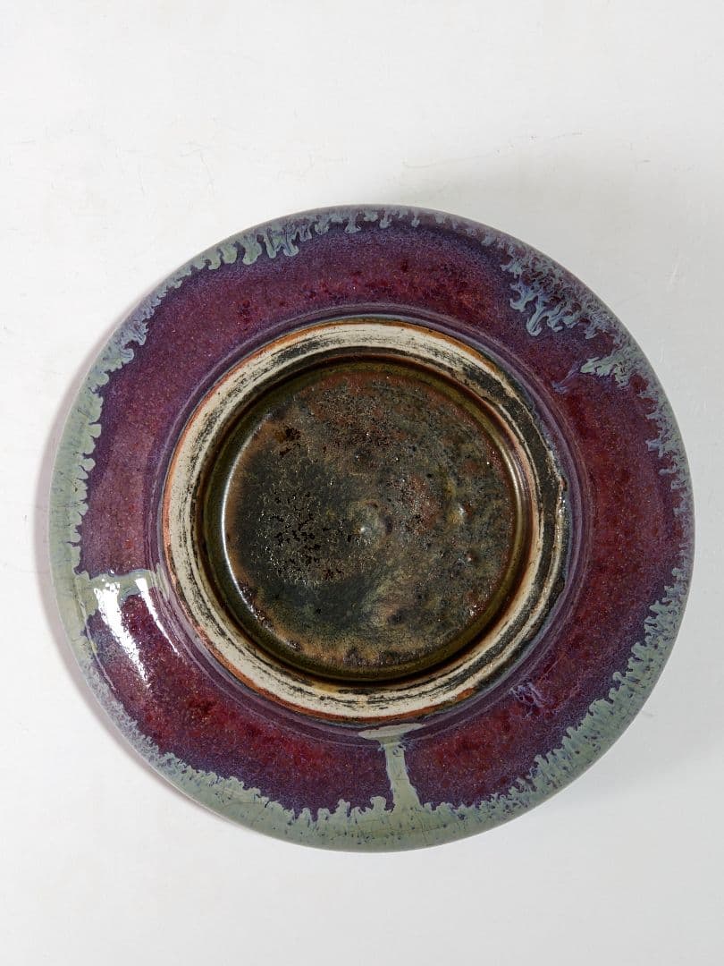 ♦中国 鈞窯 筆洗 文房四宝 清時代中期オークション鑑定済 澱青釉 真物 骨董品