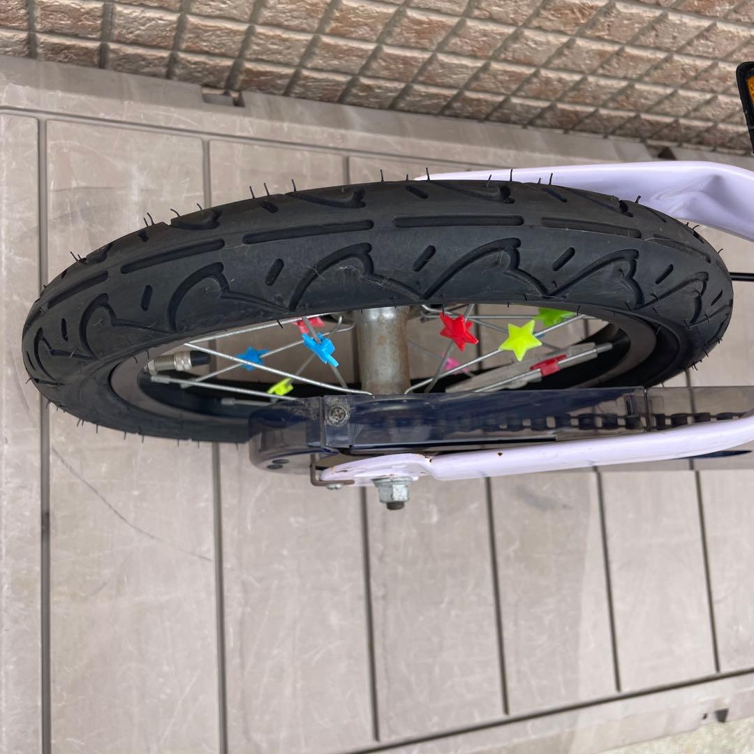 へんしんバイク 14インチ スタンド付属　紫　パープル