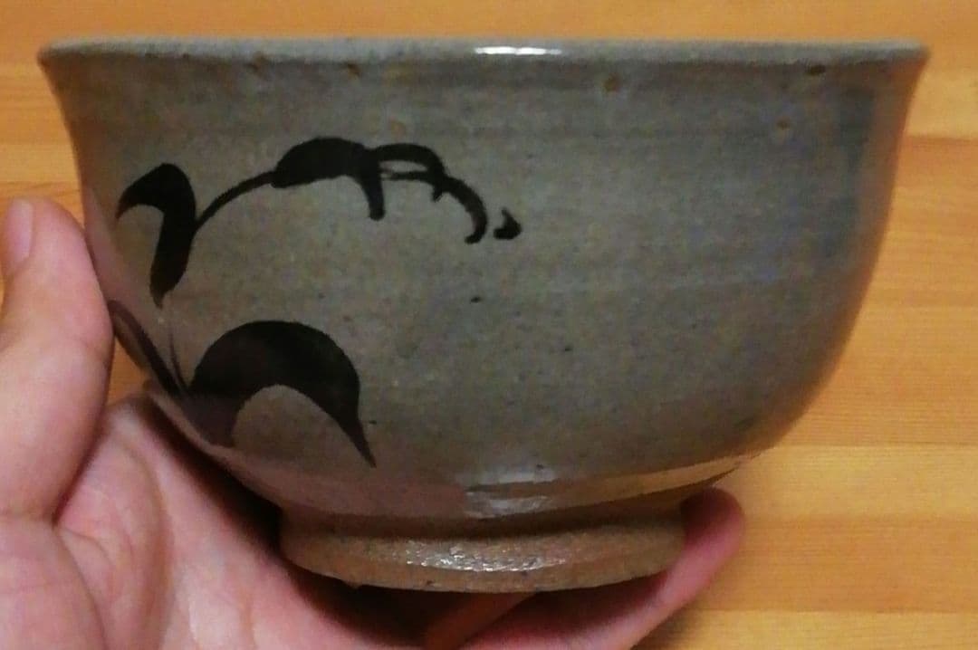 田中佐次郎作　唐津焼　絵唐津　茶碗　共箱　栞付　茶道具