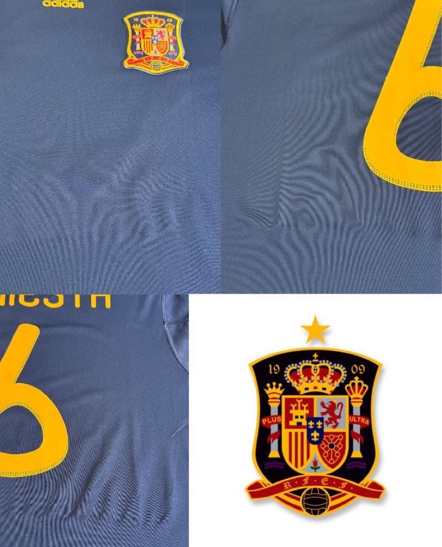 『正規品』スペイン代表 2010 アウェイ イニエスタ ユニフォーム ウェア