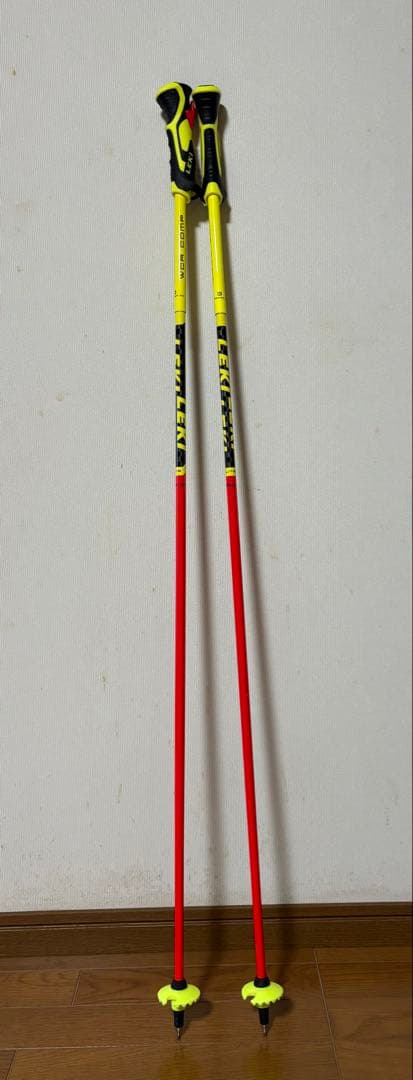 LEKI スキー ストック 115cm レッド/イエロー