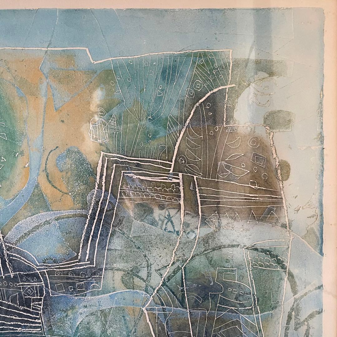 長谷川彰一「Bienvenue」銅版画　本人鉛筆サイン入　額付　25.11.29