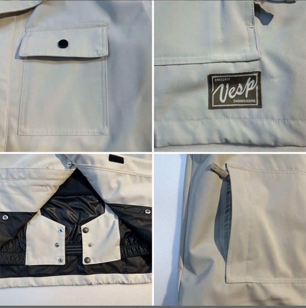 vesp コーデュロイ襟付きスノーボードウェア Mサイズ インク