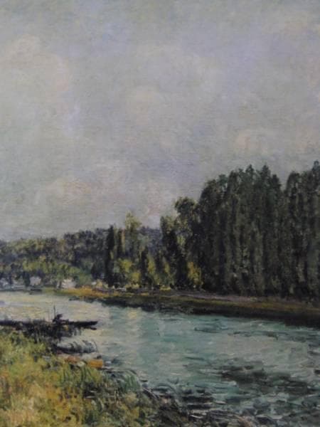 シスレー　Bords de l`Oise,.希少な額装用画集より、版上サイン