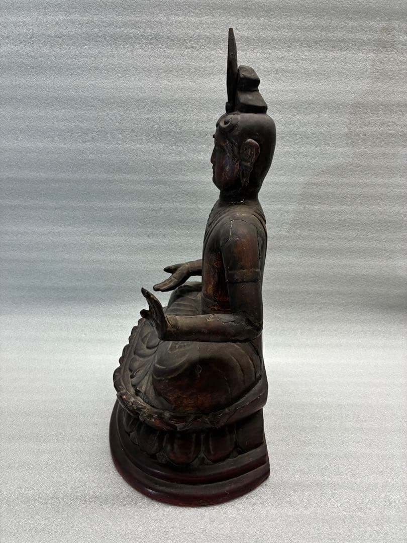 仏像　木彫り　時代物　高さ約41㎝