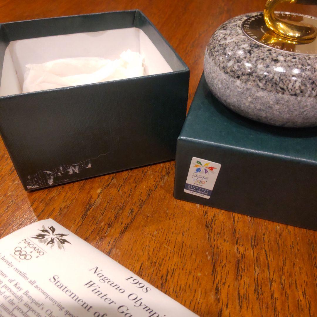 長野オリンピック カーリングストーン シリアルナンバーあり