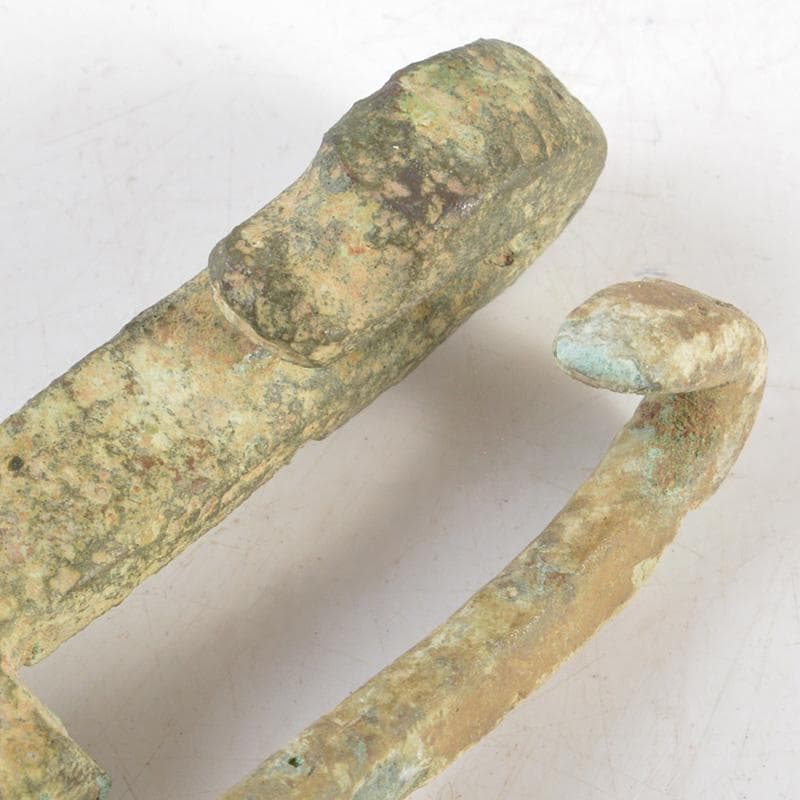 中国　古銅青銅　帯鈎　筆架　2点まとめて　V　R6064