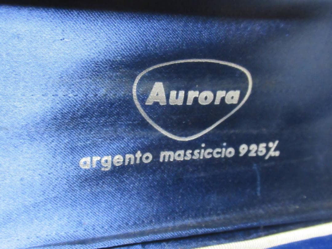 未使用(難あり 1960年イタリア製◆アウロラ 925銀製 万年筆とボールペン