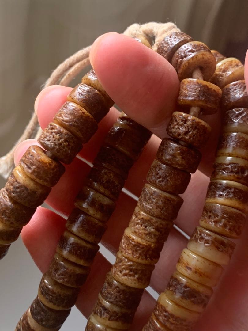 呪物　カパラ　チベット　カパーラ　頭蓋骨　数珠　根付　クマントーン　プラクルアン