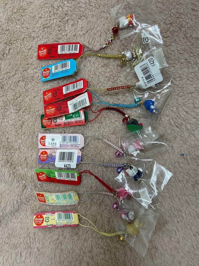 ご当地キティ 根付けストラップ 65個 まとめ売り