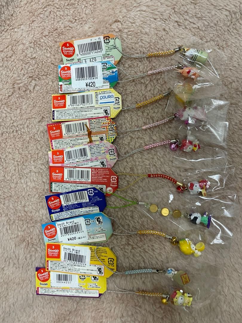 ご当地キティ 根付けストラップ 65個 まとめ売り