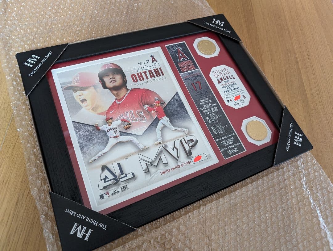エンゼルス 大谷翔平選手 2023 AL MVP受賞記念ダブルフォトミント