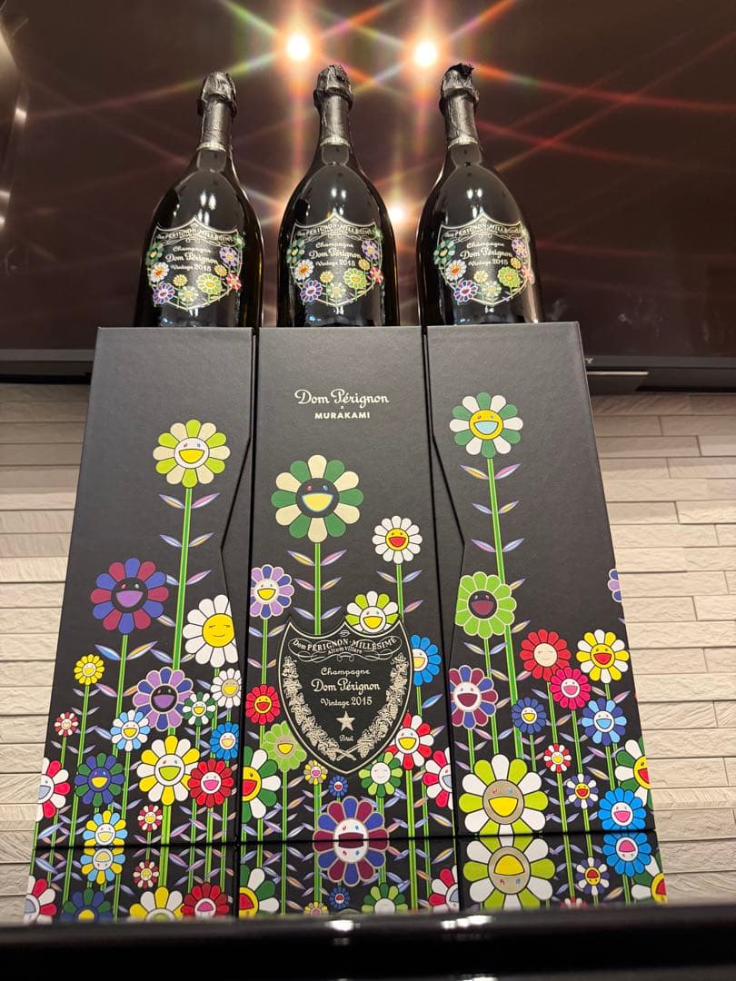 ドンペリニヨン　ヴィンテージ 村上隆 コラボ2015花柄完成BOX3本　最終価格