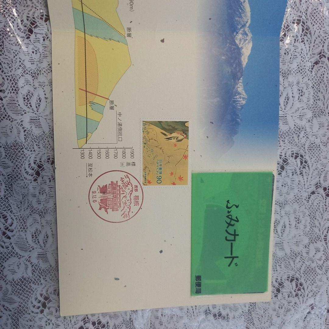 安房トンネル開通記念　ふみカード　切手