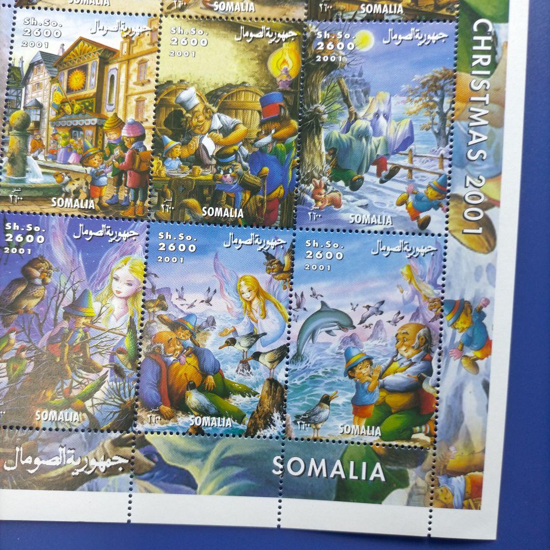 4719 外国切手 ソマリア 2001年 クリスマス ピノキオ 童話 シート