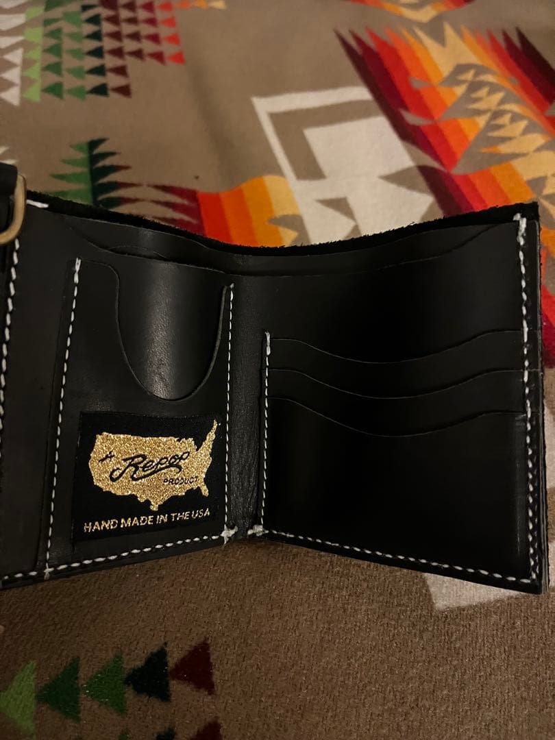 新品箱付き　キャプテンフィン　牛革　折り畳み財布　ウォレット　ブラック