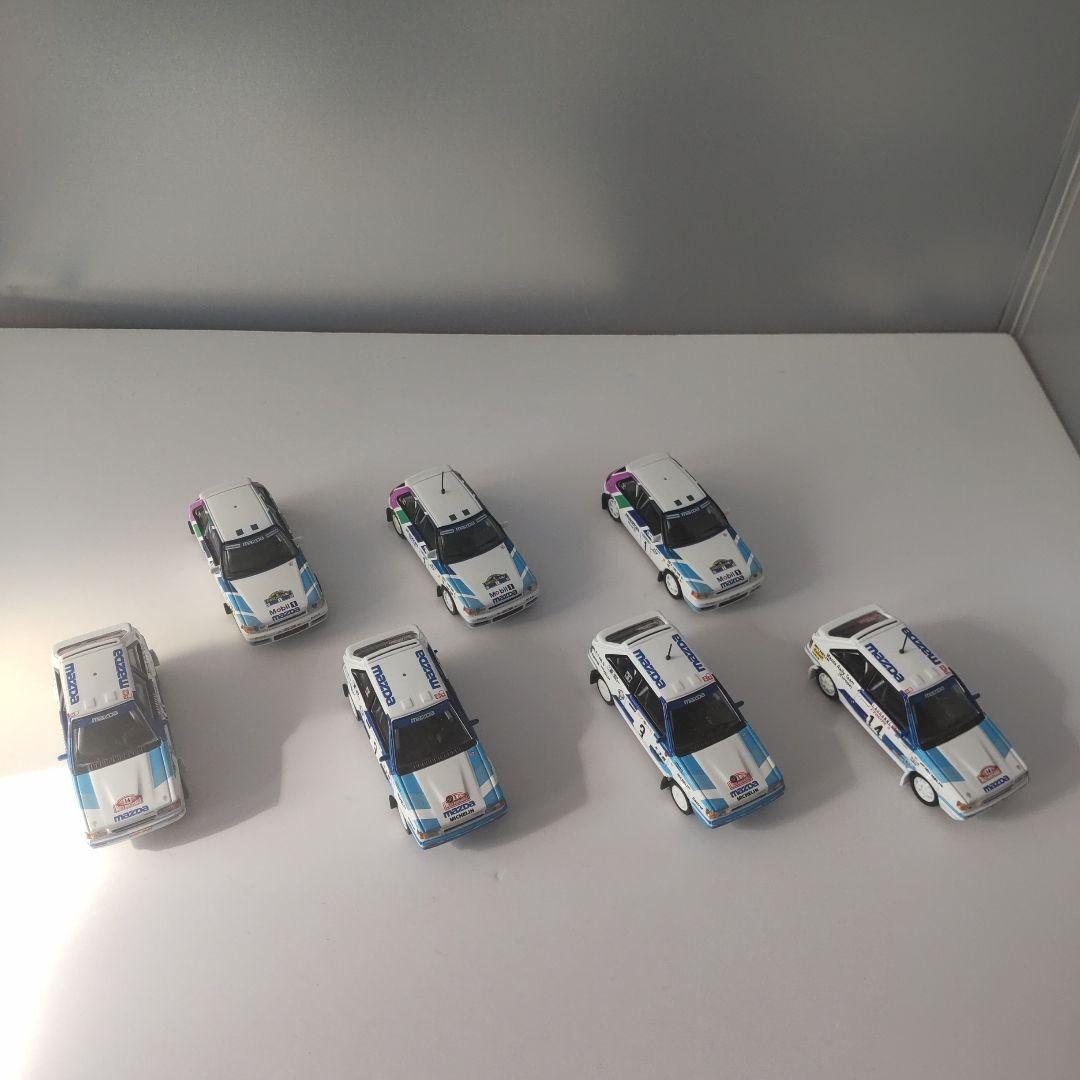 マツダ　323　4WD、GT-X　ラリーカーコレクション　7台セット
