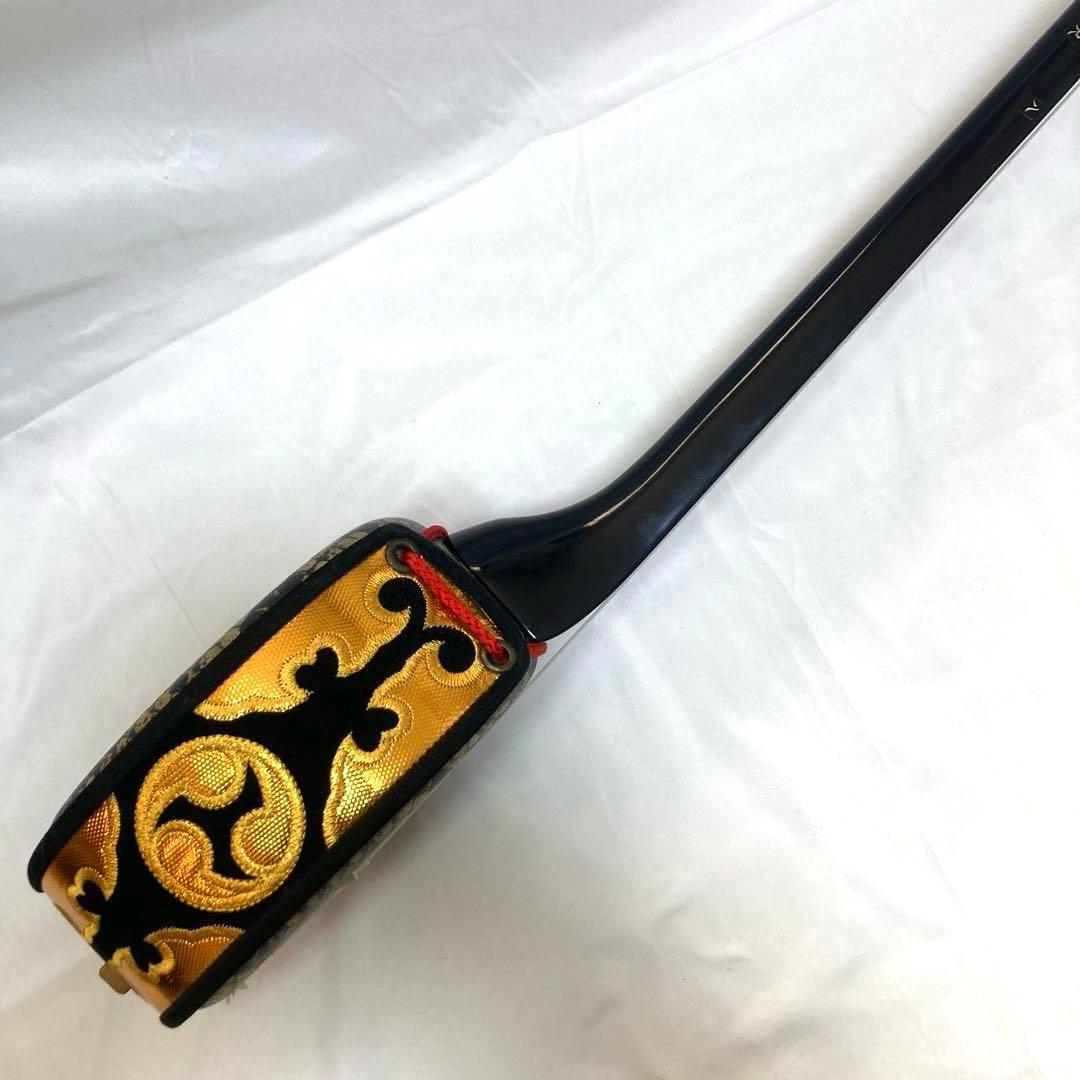 【美品】三線 沖縄 初心者 人工皮 蛇革 蛇皮 収納袋 付属品 DVD 和楽器