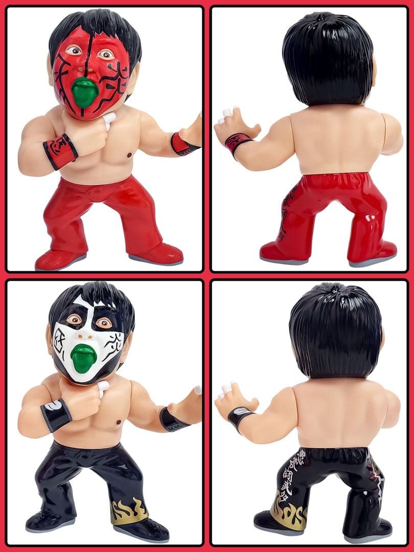 16dソフビコレクション★グレート・ムタ 初期 赤ペイント& 悪魔相（白）ver